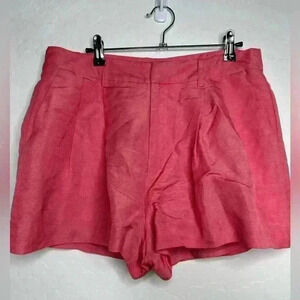 PAIGE Andie Linen Shorts in Dusty Bubblegum.